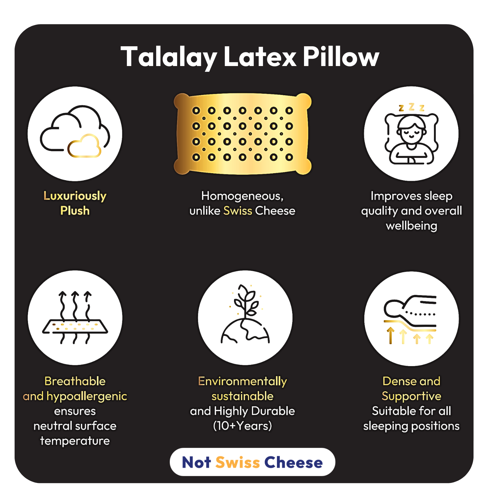 Talalay Medium Soft Queen Size Latex Pillow